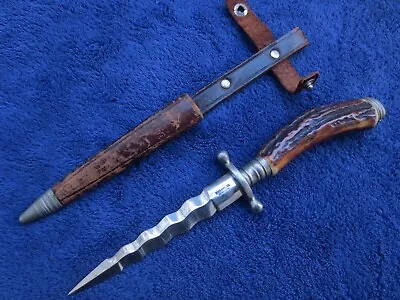 Original German Vintage Knife Kris Style Dagger With Sheath Made In Germany • $175