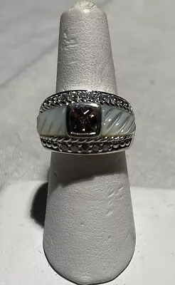 Judith Ripka Sterling Silver 925 Ring Mother Of Pearl Size 6 1/4 #11 • $39
