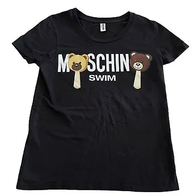 Moschino Swim Teddy Bear Lollipop Shirt Tee Women's XXS Black • $25