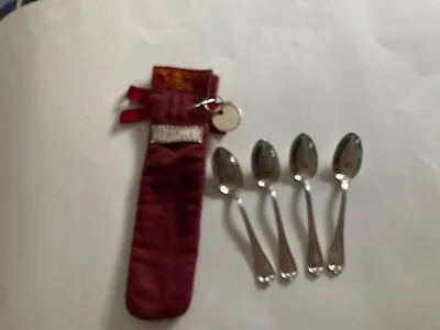 1847 Rogers Bros Xs Triple Demitasse Spoons - Silver -- Set Of  - - 4-1/4  Long • $60