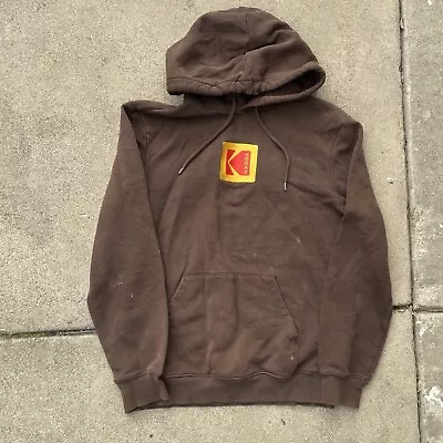 H&M Kodak Sweatshirt Brown Hoodie Graphic Logo Mens Size Small Y2K • $15