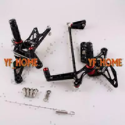 For Yamaha 2007 2008 YZF R1 Black Rear Set Adjustable Rearset Footpegs Footrest • $143.95