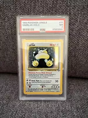 Pokémon TCG Snorlax Jungle 11/64 Holo Jungle Set Holo Rare PSA 7 • $60