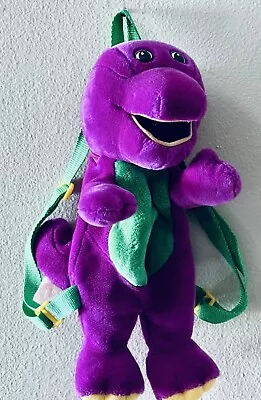 Vintage Barney & Friends Plush Character Backpack Barney Dinosaur - Lyons Group • $41.99