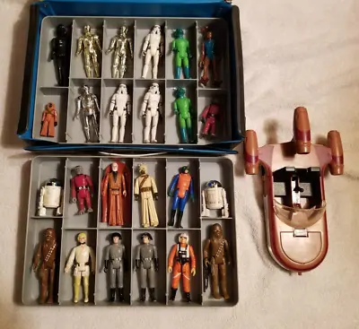 1977 1978 G.M.F.G.I Star Wars Luke Skywalker R2D2 Obi Wan C3PO 24 Figures W Case • $199.99