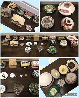 Vtg Mini Cottages Trinket Holders Plates Vases English Japan Mex Gto Lot Of 22! • $44.10