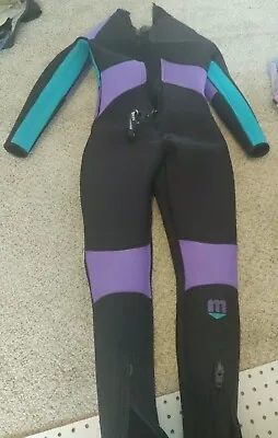 Mares Women's Reef  She Dives Full Wetsuit 6 Black Purple Green • $75