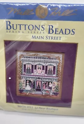 New MILL HILL Buttons Beads Kit Counted Cross Stitch LA FLEUR BOUTIQUE Unopened  • $11.88