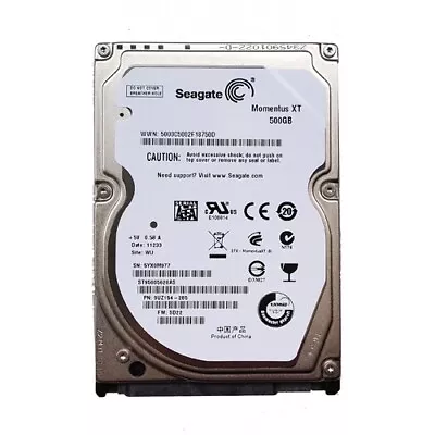 Seagate XT 500GB ST95005620AS 7200RPM 32MB SATA2 2.5  Laptop HDD Hard Drive • £10.79