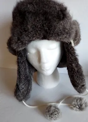 Meili Trapper Rabbit Fur Hat Womens Size Large • $25