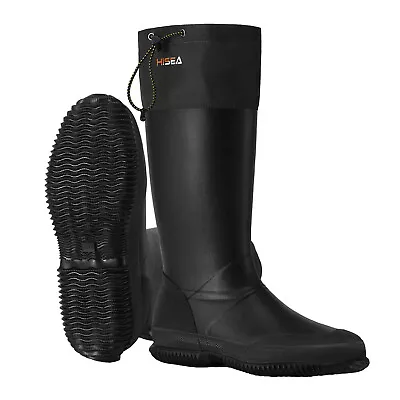 HISEA Men Rubber Rain Boots Convertible Height Arch Support Hunting Fishing Boot • $56.89