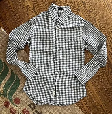 J Crew Shirt Mens S 100% Irish Linen Baird CNutt Slim Fit Long Sleeve Gingham • $19.99