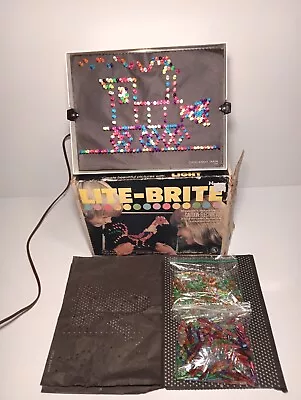 Vintage Hasbro 1973 Lite Brite Light Bright W/Box Used Sheets & 1 1/8  Pegs • $30