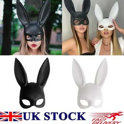 Easter Bondage Bunny Mask Sexy Masquerade Ball Party Adults Rabbit Ears Cosplay • £8.16