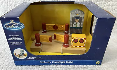 Imaginarium Wooden Train Crossing Double Gate With Attendant • $31.87
