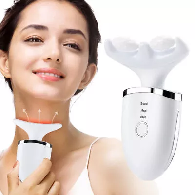 LED V-Face Shaping Massager Electric Face-Lift Slim Double Chin Removal Device • £13.95