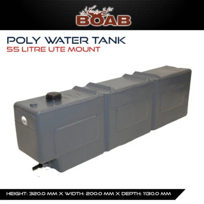 $357.99 • Buy Boab Poly Water 55 Litre Tank Ute Mount Utility 4x4 4WD Offroad Touring Camping