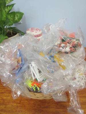 Vintage Plastic Cake Decorations 70s-00s Birthday Birth Sport Toppers Bundle Lot • £29.99