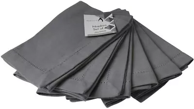 £17.99 • Buy Penguin Home®100% Linen Look With Faggoting Hemstictch Napkins-50x50 Cm-Set Of 6