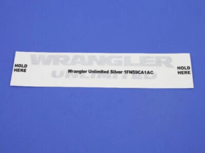 $100.16 • Buy Exterior Decal Mopar 1FN59CA1AC Fits 09-12 Jeep Wrangler