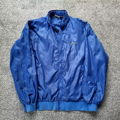 Vintage Izod Lacoste Windbreaker Rainproof Blue Jacket Mens XL • £19.99