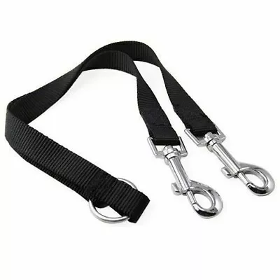 Duplex Double Dog Coupler Twin Lead Two Pet Dogs Collar Walking 2 Way Leash Walk • £4.09