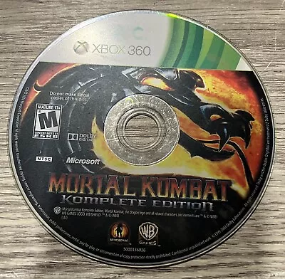 Mortal Kombat Komplete Edition (Microsoft Xbox 360 2012) Disc Only - Tested • $18.95