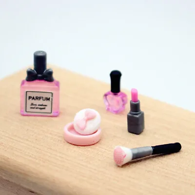 5PC 1:12 Scale Dolls House Miniatures Mini Cosmetic Lipstick Perfume Accessory • $6.53