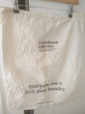 £3.50 • Buy Crystalbrook Hotel Beige Drawstring Laundry Bag 18x23  