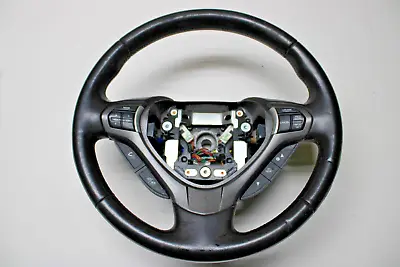 09-12 Acura TSX Steering Wheel With Controls Black Leather Used OEM • $80.74