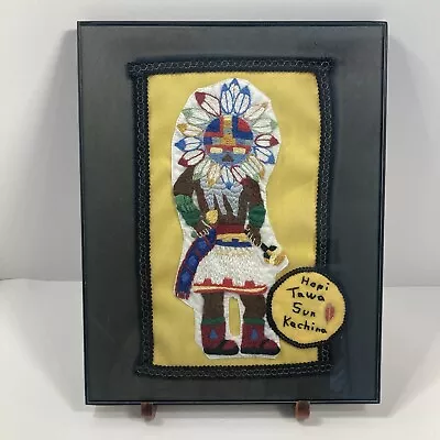 Vintage Sun Kachina Homemade Needlepoint Wall Art 11x14 • $23.99