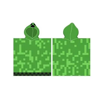 Minecraft Towel Hooded Poncho Bath Pool Beach 100% Cotton Creeps Gaming • £13.99