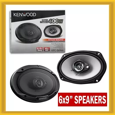 Kenwood KFC-S6966 6  X 9  3-way Coaxial Car Audio Speakers Pair 6x9  400 Watts  • $42.99