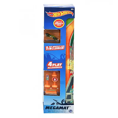 Mattel Hot Wheels Felt Mega Mat With Toy Car Kids Road Playset Playroom Rug • $29.99