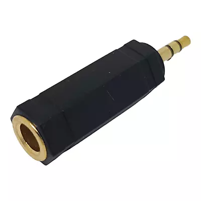 6.35mm 1/4  6.3mm Stereo Socket To 3.5mm Jack Headphone Adapter Converter Plug  • £1.69