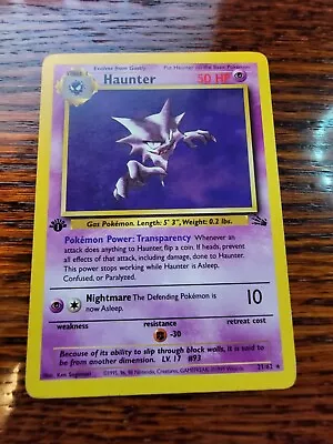 $13.99 • Buy Haunter Non Holo Rare - 1st Edition- WotC 21/62 Fossil Set Pokemon Card