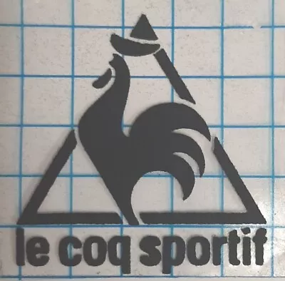 Black Retro Le Coq Sportif Logo Flocked Vinyl Press On Clothing Football Shirt • £4.25