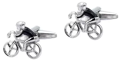 £5.49 • Buy Novelty Cuff Links Bicycle Rider Cycle Biker Bike Sports Shirt Birthday Bnib Uk