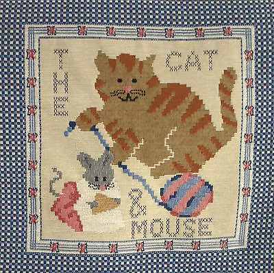 13.375  Tapestry Square - The Cat And Mouse Animals Fabric Print Square M214.03 • £1.71