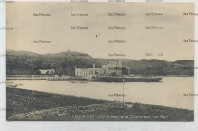 £16.50 • Buy Postcard RMS Clansman Macbrayne Culag Hotel Lochinver Sutherland 1900s