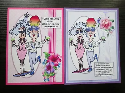 £1.30 • Buy 2 X Good Friends & Perfection--- Great  Novelty / Quirky Birthday Card Toppers