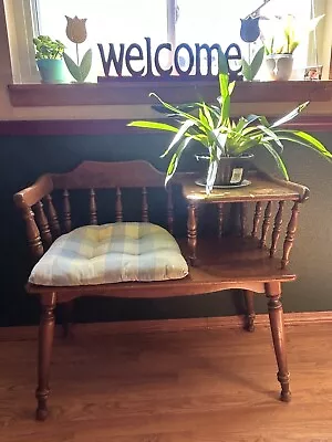 Vintage Ethan Allen Gossip Bench Telephone Table.  • $250