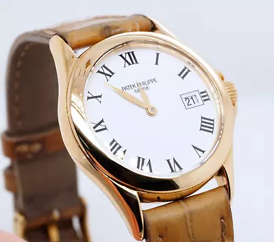 Patek Philippe Calatrava 18k Yellow Gold White Dial Ladies Watch 4906 • $6395