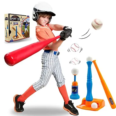Kids Baseball Tee T Ball Set For Kids Includes 3 Balls With Ball Launcher ⚾️ • $25.98