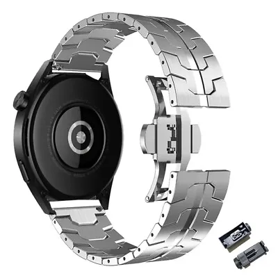 20/22mm Universal Titanium Strap Stainless Steel Watch Band Luxury Metal Buckle • $18.99