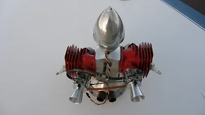 Air Hobbies Giant Scale RC 6.4 Twin Cylinder Spark Ignition Model Airplane Motor • $850