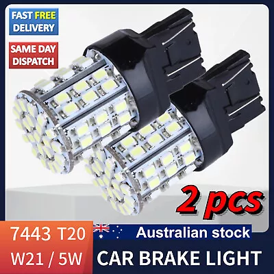 2pcs Lamps Turnning Tail Stop Lights LED 7440 7443 Bulb Brake 50SMD W21W WHITE • $7.59