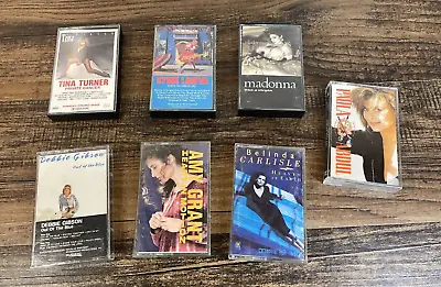 Lot Of 7 Cassette Tapes 80s Women Madonna Abdul Carlisle Grant Gibson Lauper • $15.99