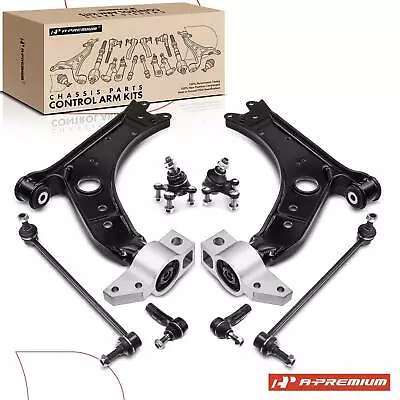 8x Control Arm W/ Ball Joint Sway Bar Link Front For Volkswagen Golf Jetta Audi • $121.99