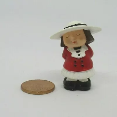 Hallmark Merry Miniatures VALENTINES DAY BASHFUL GIRL WITH HEART 1994 • $4.32